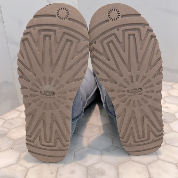 UGG Australia Bailey Button Triplet Dolphin Blue Leather Boots Women’s Size 6 - Picture 8 of 16